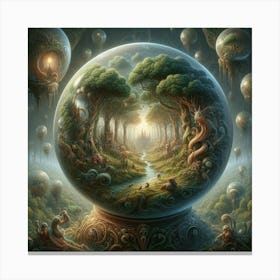 Forest In A Glass Ball Canvas Print