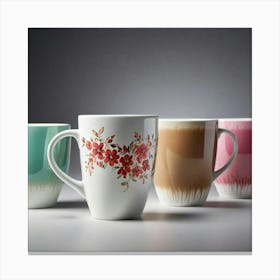 Four Mugs Canvas Print