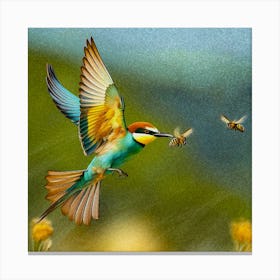 Bee Eater Hunting Canvas Print