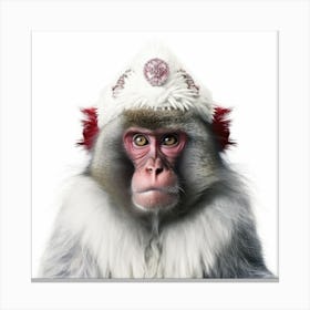 Snow Monkey Canvas Print