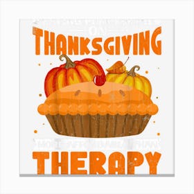 Eating Pumpkin Pie On Thanksgiving Funny Turkey Graphic Canvas Print