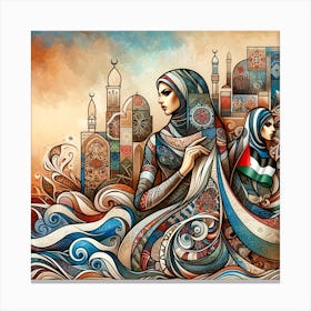 Women Islamic Art Canvas Print