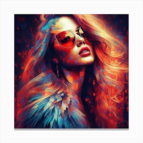 Beautiful Longhaired Woman Canvas Print