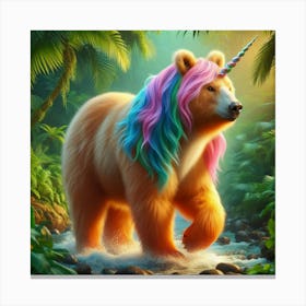 Unicorn Bear Canvas Print