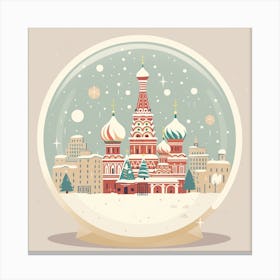 Moscow Russia 2 Snowglobe Canvas Print