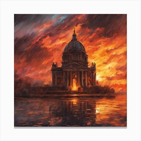 Sunset Over St Petersburg Canvas Print