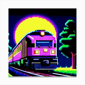 Pixel Train Lienzo