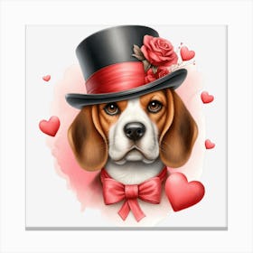 Beagle Valentine Stampe su tela