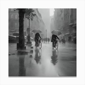 Paris In The Rain Canvas Print