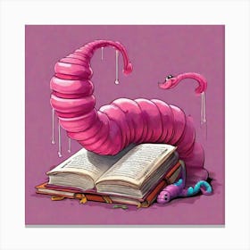 Pink Worm 1 Canvas Print