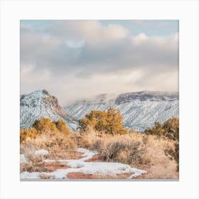 Snow Covered Desert Hills Canvas Print
