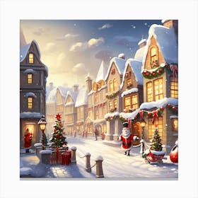 Christmas Village 15 Canvas Print