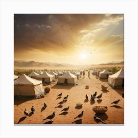 Tents In The Desert 2 Canvas Print