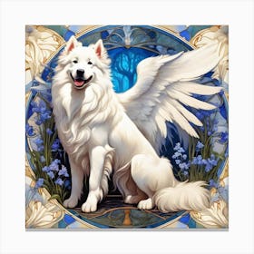 Samoyed Angel Canvas Print