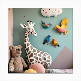 Giraffe Wall Art 2 Canvas Print