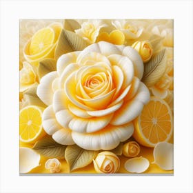 Lemon Rose 1 Canvas Print