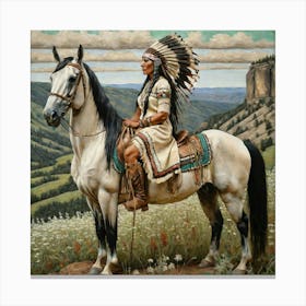 Full Length Close Up Full Body Horse In Black And Cream Colors A Highly Beautiful Indian Sitting Canvas Print