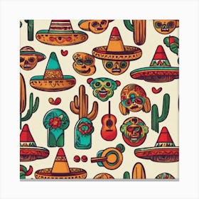 Mexican Pattern 21 Canvas Print