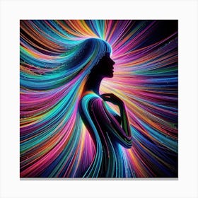 Colorful woman 4 Canvas Print