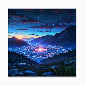 City At Night Canvas Print