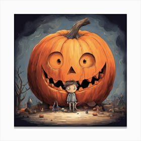 Little Jack O Lantern Canvas Print