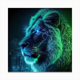 Lightning Lion Canvas Print