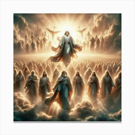 Jesus In The Clouds Canvas Print