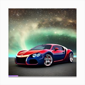 Bugatti Veyron in space Canvas Print