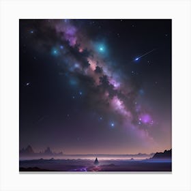 Space Landscape Wallpaper Canvas Print