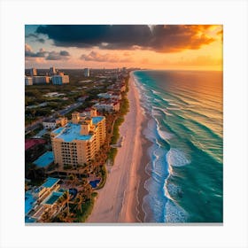 Sunrise Over Miami Beach Canvas Print