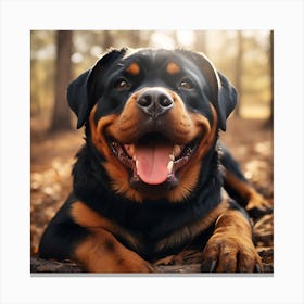 Rottweiler Dog Canvas Print