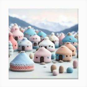 Crochet Village Canvas Print