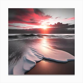 Sunset On The Beach 1 Canvas Print