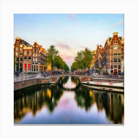 Amsterdam In A Row 3 Canvas Print