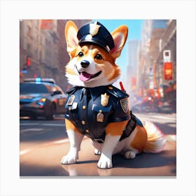 Police Dog Canvas Print