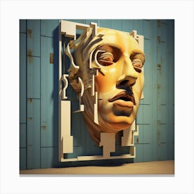 Abstract Head Sculpture Canvas Print