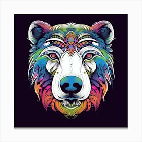 Psychedelic Bear Canvas Print