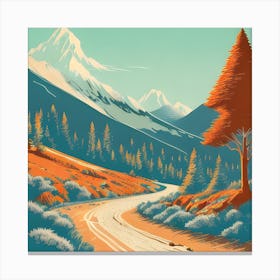 A Long Lonely Road Canvas Print