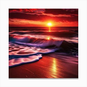 Sunset On The Beach 367 Canvas Print