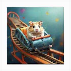 Hamster On Roller Coaster 2 Canvas Print