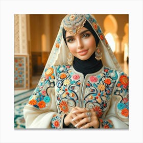 Muslim Woman In Traditional Dress 3 Canvas Print
