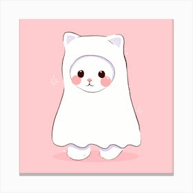 Ghost Cat - Cute Trinket Inspired Halloween Art 1 Canvas Print