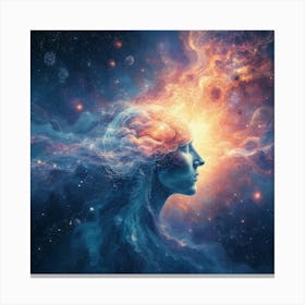 Human Consciousness Flowing Into The Universe.AI 1 Canvas Print