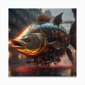 Steampunk Fish Canvas Print