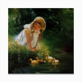 Little Ducklings Canvas Print