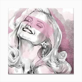 Smile, Blonde Girl Canvas Print