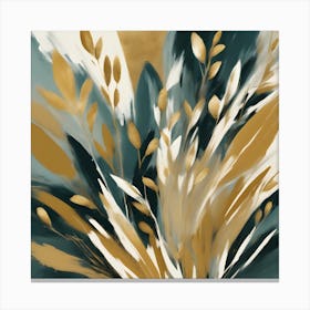 Gold And Teal Canvas Print Canvas Print