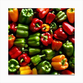 Colorful Peppers Canvas Print