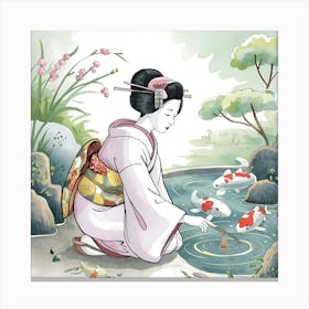 Koi Pond 2 Canvas Print