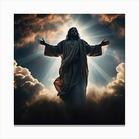 Jesus In The Clouds 5 Canvas Print
